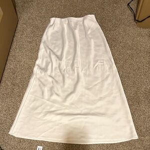 Silk Maxi white skirt